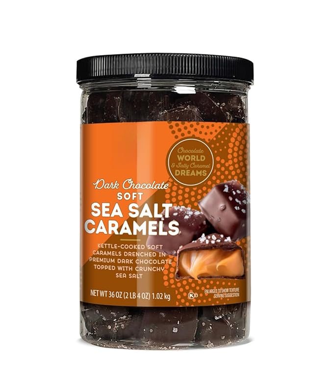 Member Marks Dark Chocolate Soft Sea Salt Caramels 36 oz.
