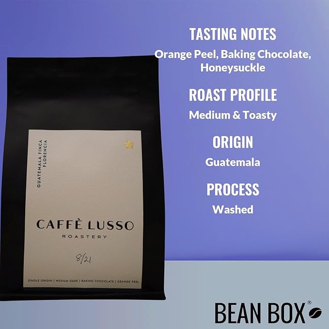 Guatemala Finca Florencia - Roasted by Caffe Lusso Roastery - Whole Bean Coffee - 12 Ounce Bag