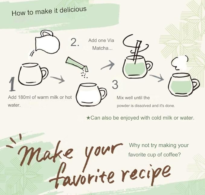 STARBUCKS VIA MATCHA GREEN TEA (17g:5Sticks) ✕ 3Box (3)