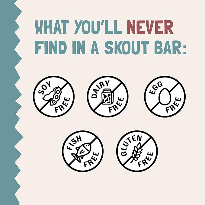 Skout Organic Plant-Based Protein Bars Variety Pack (12 Pack) 3 Flavors - 10g Protein - Vegan Protein Bars - Only 6 Ingredients Or Less - Easy Snack - Gluten Dairy Grain &amp Soy Free