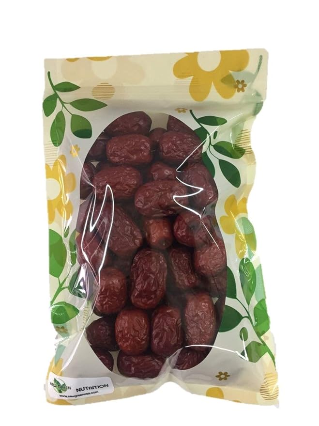 HerbsGreen Hand Selected Jujube Chinese Red Dates Large Size (1lb.)