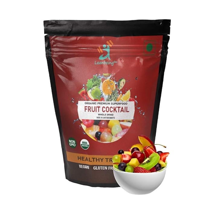 Astha LEANBEING- Fruit Cocktail (200g) (Mix Dehydrated Fruits) | Dried Fruits and Berries Trail Mix | Rich in