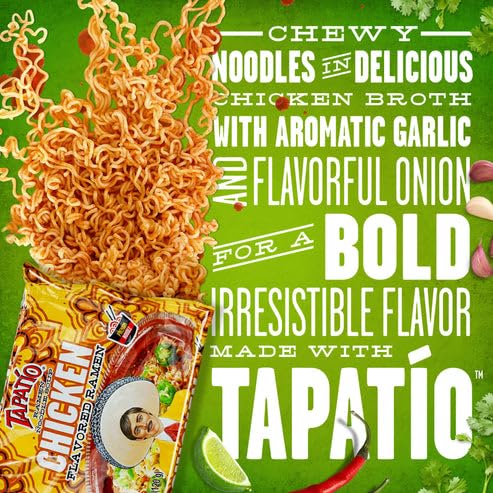 Tapatío Ramen Noodle Soup Chicken Flavored - Pouch 4.23 oz. (120g) Case of 16