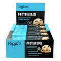 Legion Chocolate Chip Cookie Dough Protein Bar - 100% Whey Protein Bars Low Sugar High Protein with Prebiotic Fiber - Soy-Free Gluten Free Naturally Flavored Low Fat High Protein Bars (12 Count)