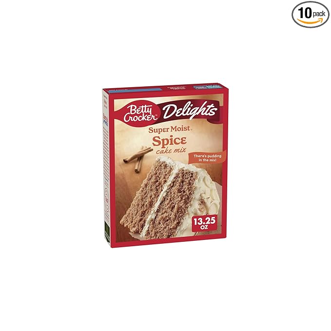 Betty Crocker Delights Super Moist Spice Cake Mix (Pack of 10)
