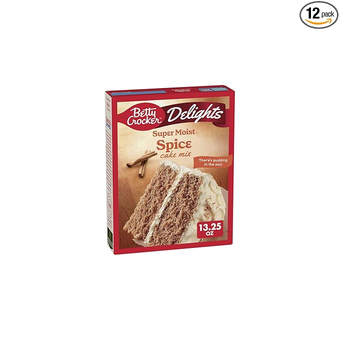 Betty Crocker Delights Super Moist Spice Cake Mix (Pack of 12)