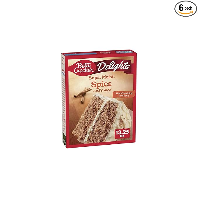 Betty Crocker Delights Super Moist Spice Cake Mix (Pack of 6)