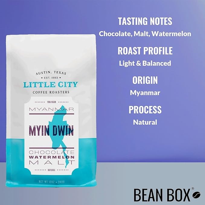 Myanmar Myin Dwin - Roasted by Little City Coffee Roasters - Whole Bean Coffee - 12 Ounce Bag
