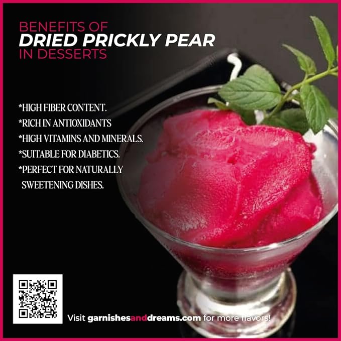 Garnishes &amp Dreams Dehydrated &amp Dried Prickly Pear Slices (10oz) – Pink Exotic Fruit for Cocktails Mixology &amp Desserts Natural Edible Garnish No Sugar Added Healthy Snack