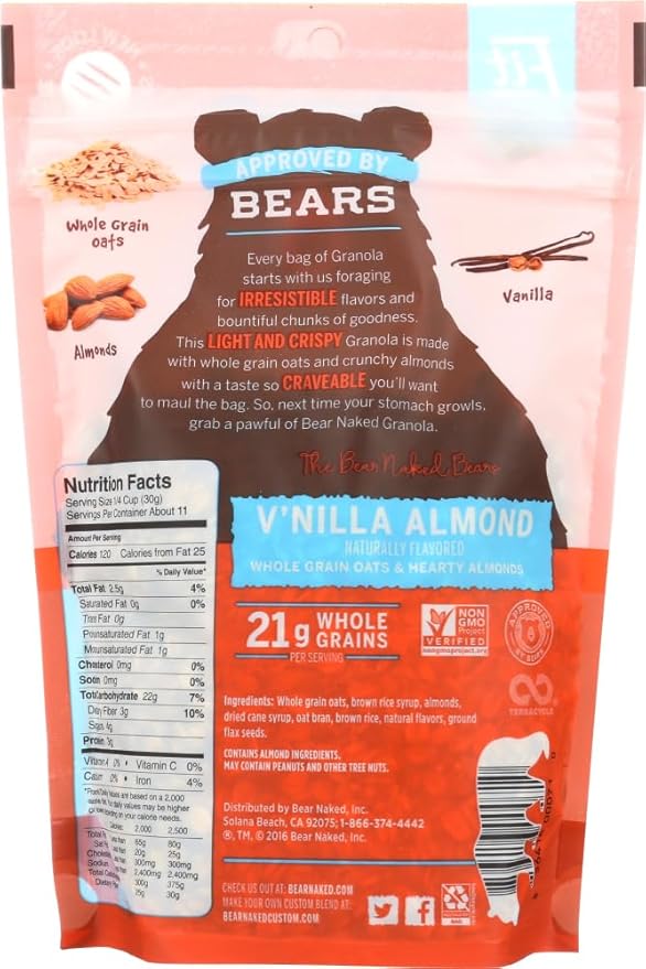 Bear Naked Granola (V'Nilla Almond Fit 12-Ounce Bags Pack of 6) by Bear Naked