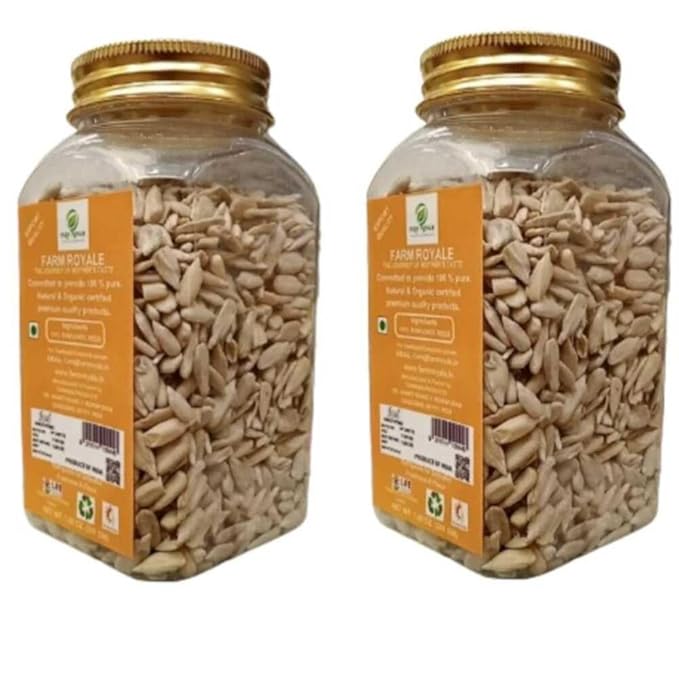 Farm Royale Sunflower Beej Whole-1+1 Combo - (200gm &amp 200gm) ||100% Pure and Natural||Export Quality||Hand picked materrial