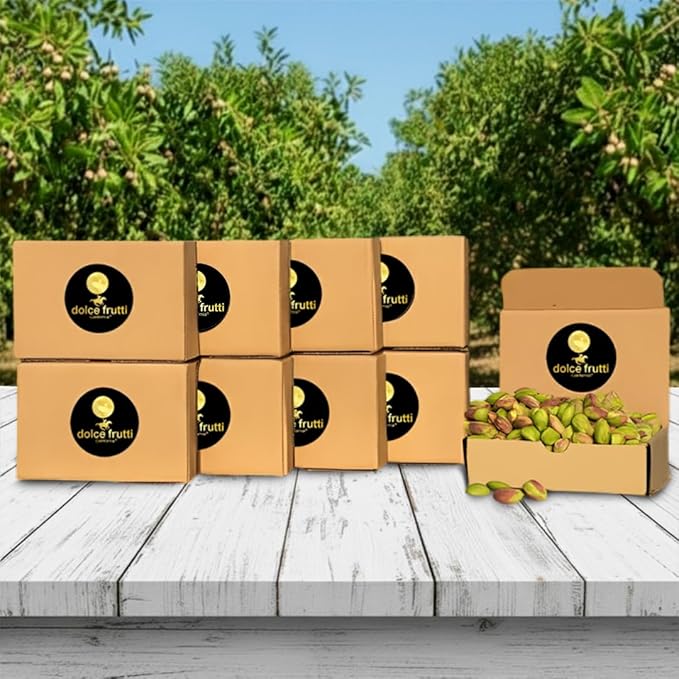 Dolce Frutti Raw Shelled Pistachios- 8 Lbs Organic No Shells Unsalted Kernels Non-GMO Crunchy Pistachio Nuts Healthy Snacks Perfect for Baking &amp Cooking