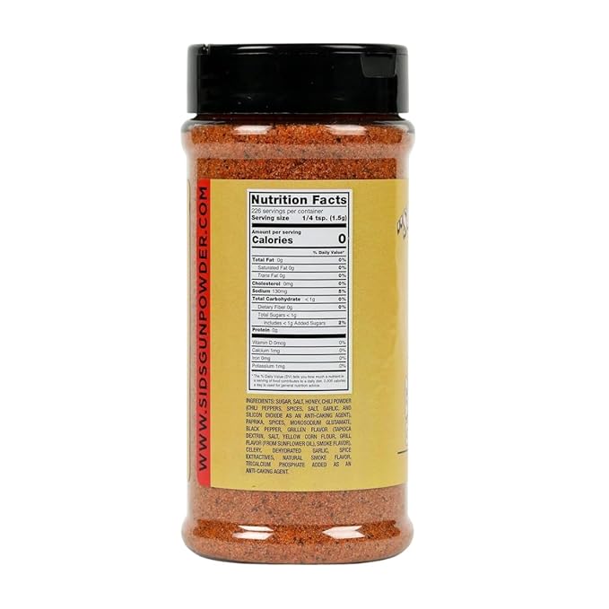 Sure Shot Sid’s Honey BBQ Gunpowder Seasoning 2 Pack (12 oz Each) – Sweet &amp Smoky All-Purpose BBQ &amp Grill Rub for Chicken Ribs Steak &amp Vegetables