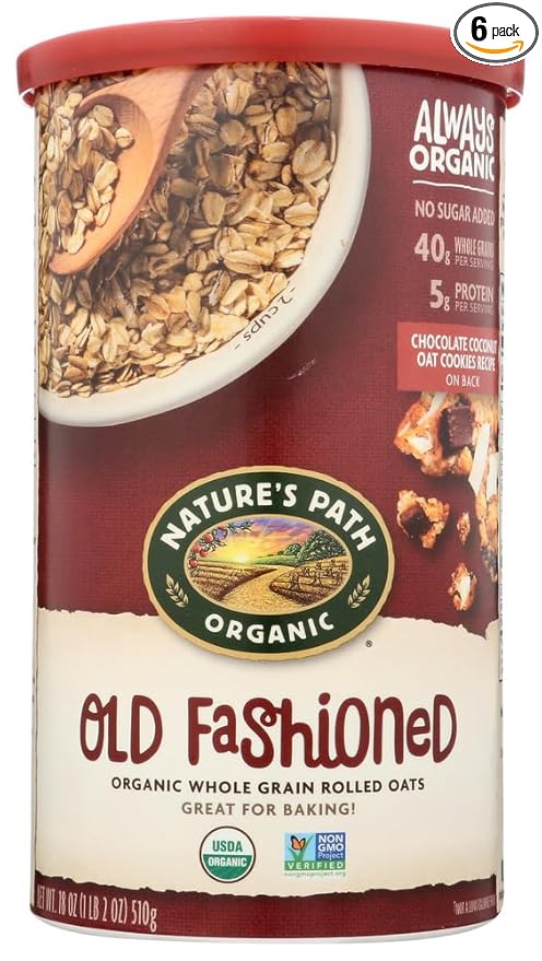 Country Choice Organic Old Fashioned Oven Toasted Oats 18 oz (Pack of 6)