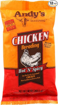 Andy's Chicken Breading Hot 10-Ounce (Pack of 12)