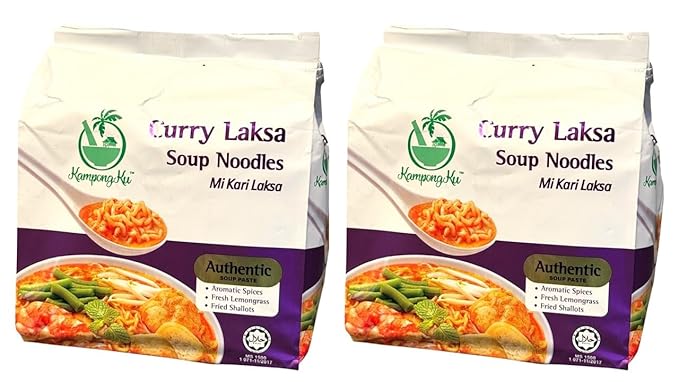 Asia Style Instant Noodles (2 PACKS CURRY LAKSA INSTANT NOODLES)
