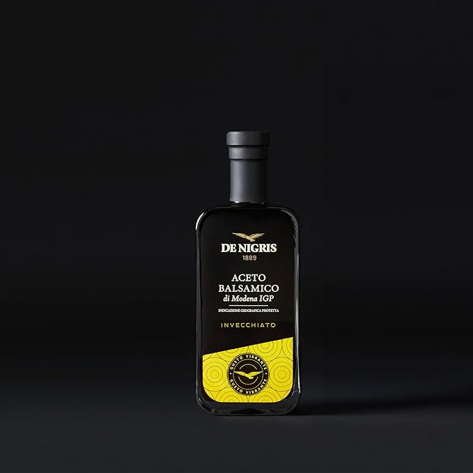 De Nigris Balsamic Vinegar Of Modena Excellence Line Yellow Eagle Vibrant Flavor 85 Oz (250ml) | Balsamic Vinegar From Modena Italy Strong And Velvety Taste Aged