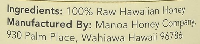 Manoa Honey Company Honey Ohia Lehua 12 Ounce
