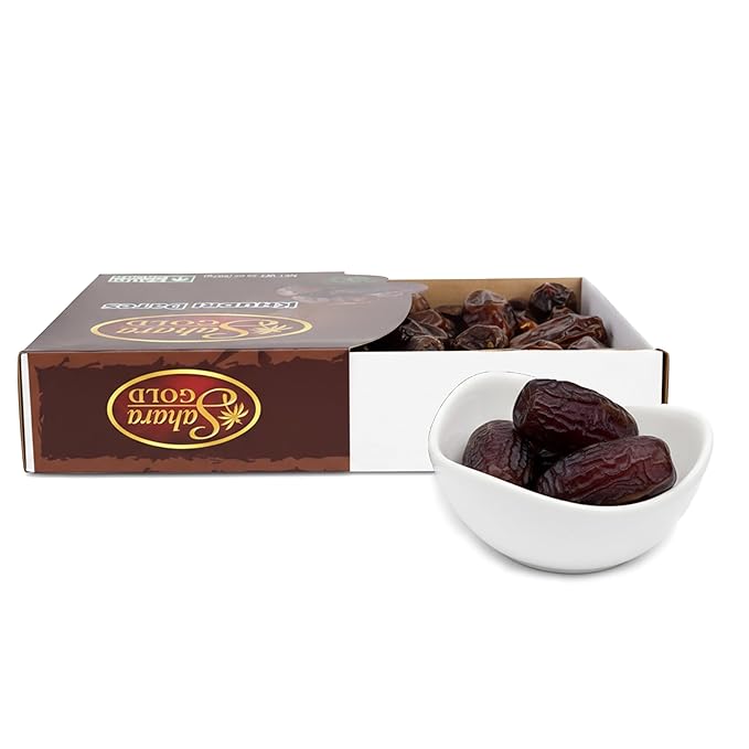 Sahara Gold Khudri Dates from Saudi Arabia | Gluten-Free &amp Non GMO | Naturally Dried Whole Dates | No Sugar Added | Mildly Sweet High Fiber Dried Fruit For Ramadan Snacking Baking 32 oz (907g)