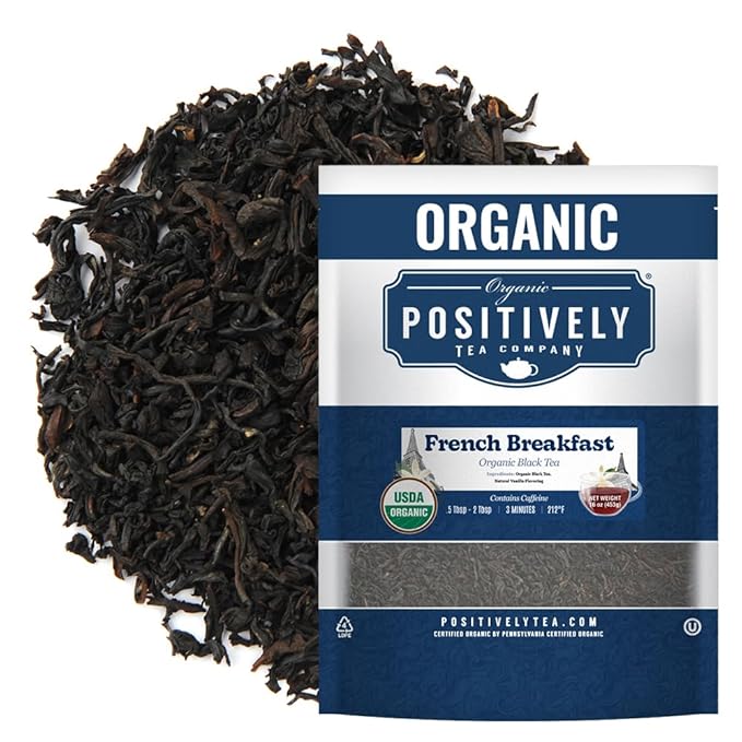 Organic Positively Tea Company French Breakfast Black Tea Loose Leaf 16 Ounce