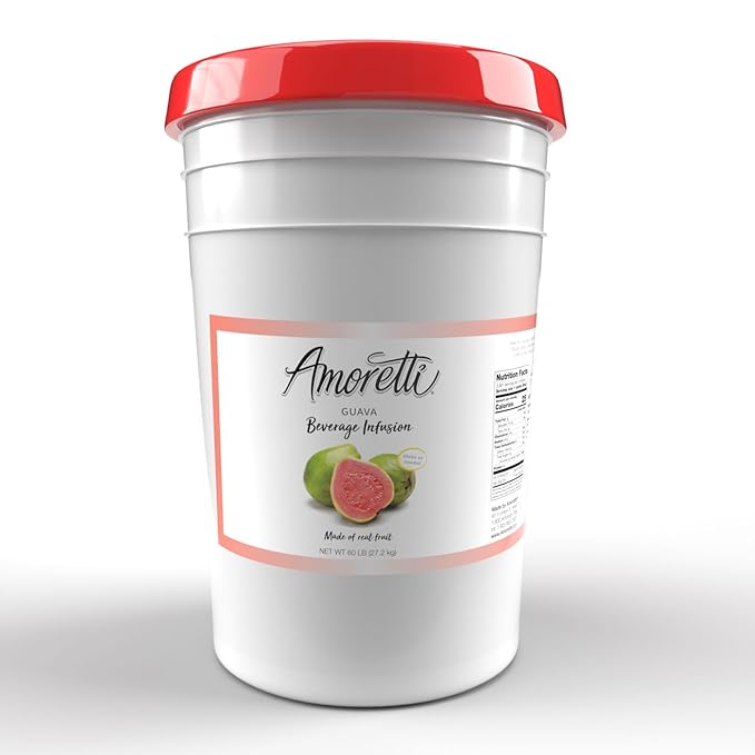 Amoretti - Guava Beverage Infusion - Drink Mix &amp Water Enhancer with Pump for Flavoring Cocktails Waters Teas and other Beverages Preservative Free