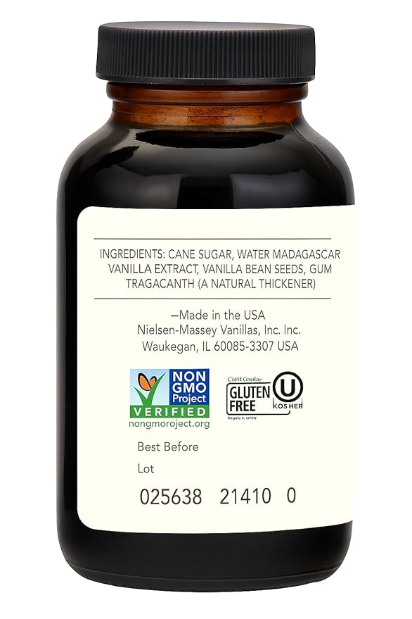 Nielsen-Massey Pure Vanilla Bean Paste 10 oz | All-Natural Certified Kosher Premium Baking &amp Cooking Vanilla with Real Bean Specks | Non-GMO &amp Gluten-Free