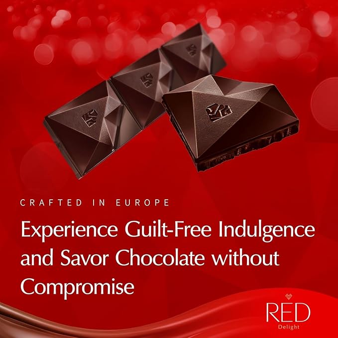 RED Delight®™ 100 Piece Chocolate Gift Box (100 Piece Gift Box w/Bite Size Bars +14 Plush Bear Dark Chocolate)