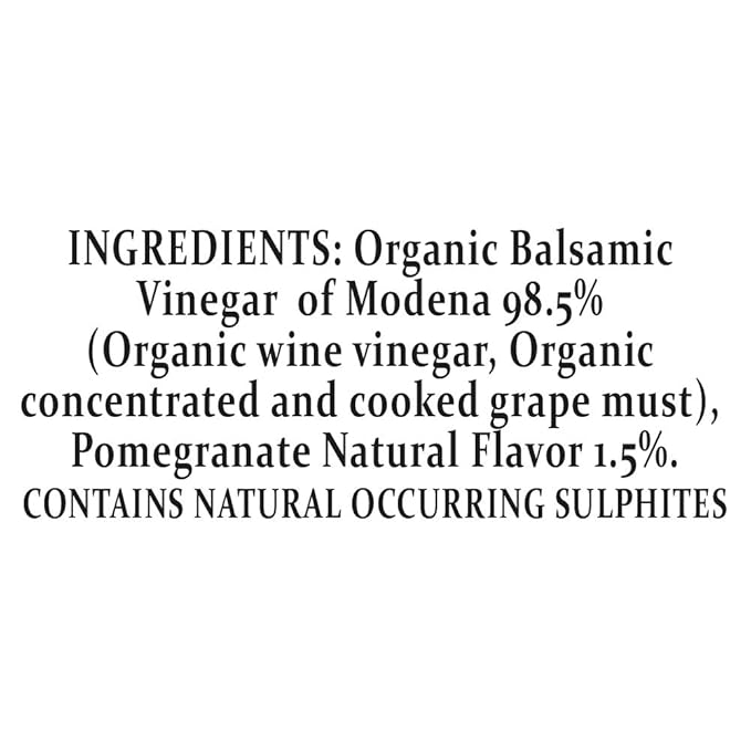 Mantova Organic Pomegranate Balsamic Vinegar of Modena Perfect for Salad Dressing Pasta Salad Ice Cream and Cocktails 8.5 oz (Pack of 6)