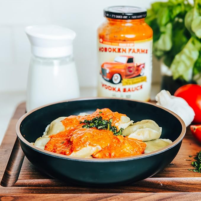 Hoboken Farms Vodka and Marinara Sauce - No Sugar Added Low Sodium Non-GMO Preservative-Free Low Carb Keto – Better For You Pasta Sauce! (25 Fl Oz Pack of 4)