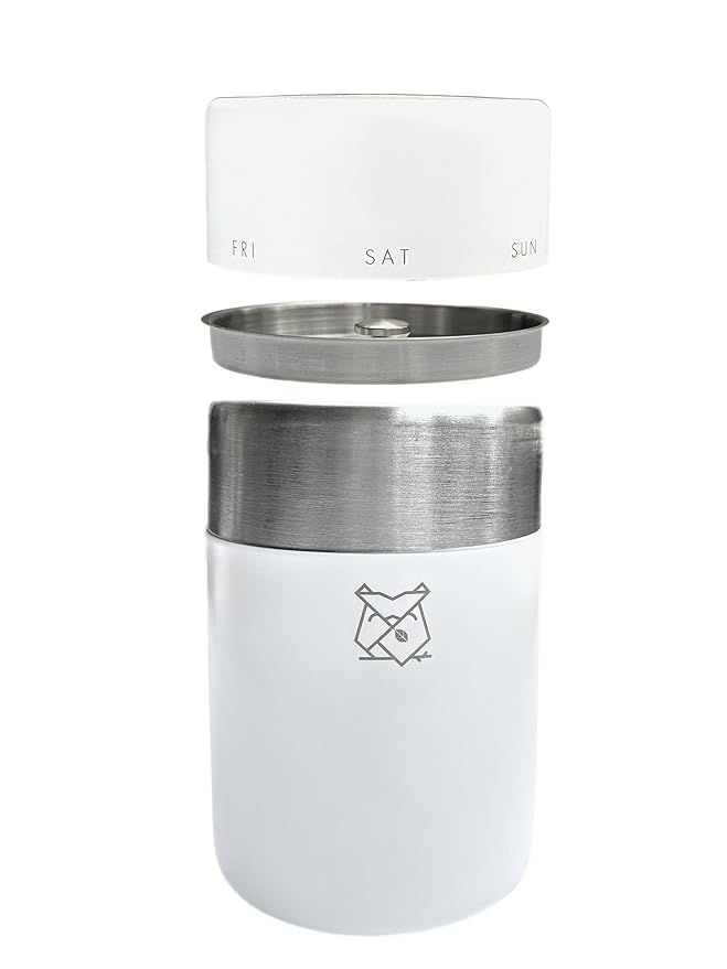 FKRŌ Ami Matcha Canister – Airtight Double-Seal Stainless Steel Tea &amp Coffee Storage Tin for Matcha Powder Loose Tea &amp Spices