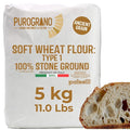 Polselli PuroGrano 100% Stone Ground Type 1 Soft Wheat Flour Bread flour– 5kg (11 lb) Ancient Italian Grain – Ideal for Sourdough Bread &amp Artisan Baking – Imported from Italy Polselli. Unble