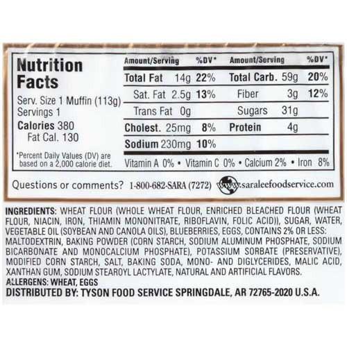 Chef Pierre Blueberry Muffin 4 Ounce -- 24 per case.