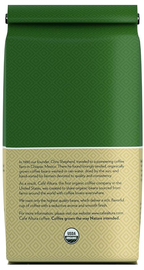 Café Altura Breakfast Blend Medium Roast Organic Whole Bean Coffee 10 oz Bag (Pack of 3)