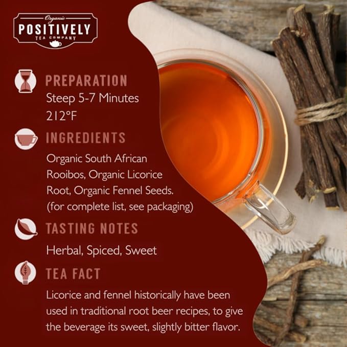 Organic Positively Tea Company Rooibos Tea Sampler Loose Leaf 4 Ounce 3 Pack