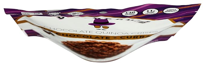 Undercover Chocolate Quinoa Crisps - Milk Chocolate + Currants Quinoa Crisps | 8-Pack 2oz Bags | Gluten Free Nut-Free Allergen Friendly Kosher