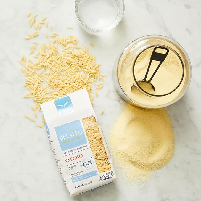 DeLallo Orzo Pasta 1lb Bag 16-Pack