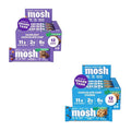 MOSH Hazelnut Chocolate Chip &amp Chocolate Chip Cookie Vegan Protein Bars Bundle Plant Based Keto Gluten Free Brain Healthy Snack with Cognizin Ashwagandha and Lion's Mane 24 Count