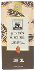 Endangered Species Owl Dark Chocolate with Sea Salt and Almonds 3 Ounce (Pack of 12) by Endangered Species