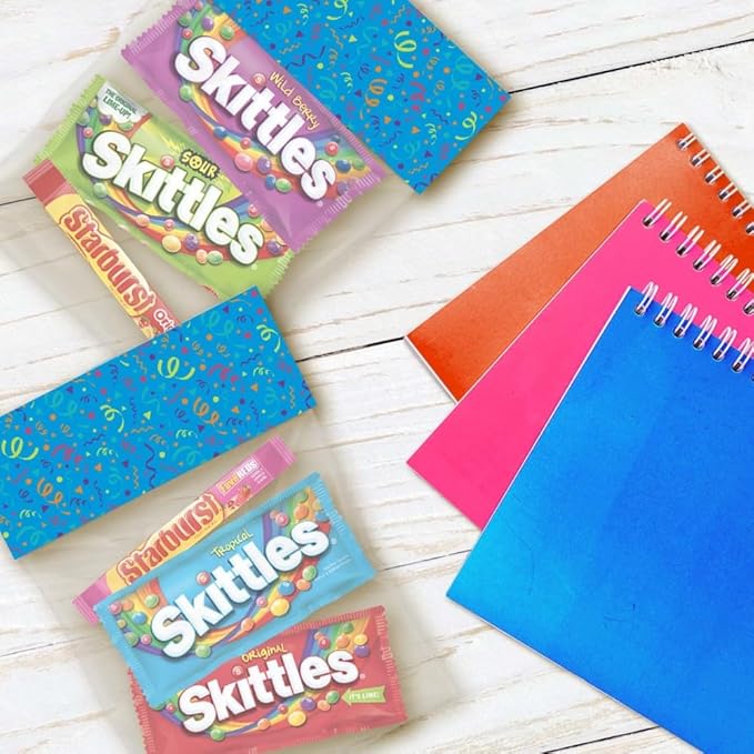 STARBURST Original &amp FaveRed and SKITTLES Original Wild Berry Sour and Tropical Chewy Candy Full Size Travel Essentials Variety Pack 30 Count Bulk Box