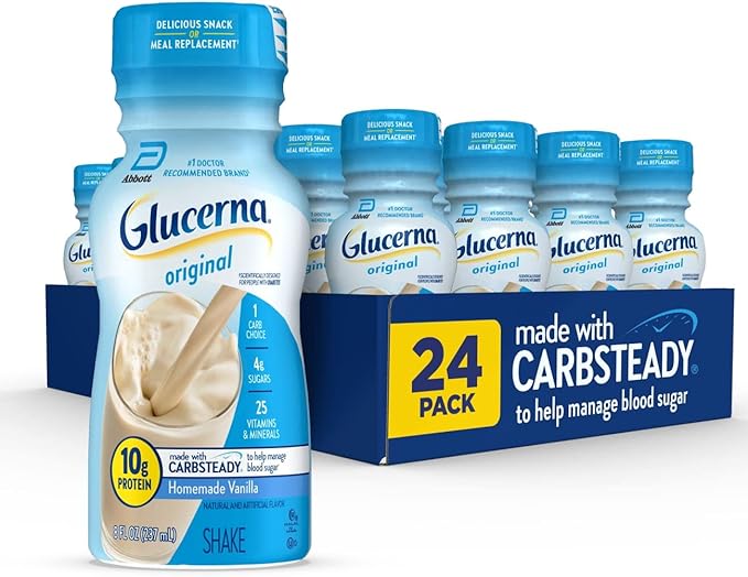 Ensure High Protein Nutrition Shake 24 Pack &amp Glucerna Diabetic Nutritional Shake Blood Sugar Management 24 Count