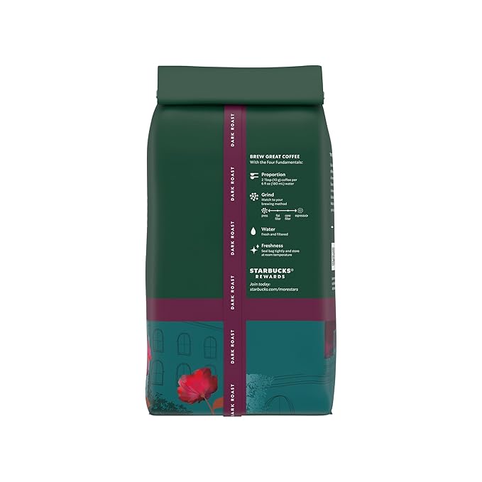 Starbucks Whole Bean CoffeeDark Roast CoffeeCaffè Verona100% Arabica1 bag (18 oz)(Pack of 2)