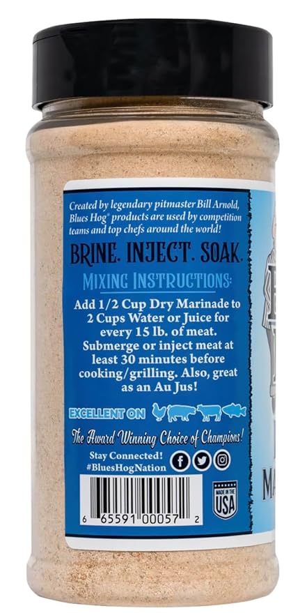 Blues Hog Pork Marinade Mix (13 oz/368g) &amp Blues Hog Beef Marinade Mix (11 oz/312g) | The Good Store Packaging