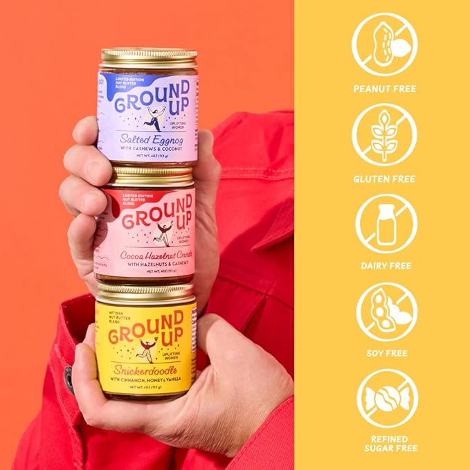 GROUND UP Holiday Tasting Flight Nut Butter 4 OZ