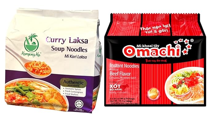 Asia Style Instant Noodles (COMBO CURRY LAKSA INSTANT NOODLES)