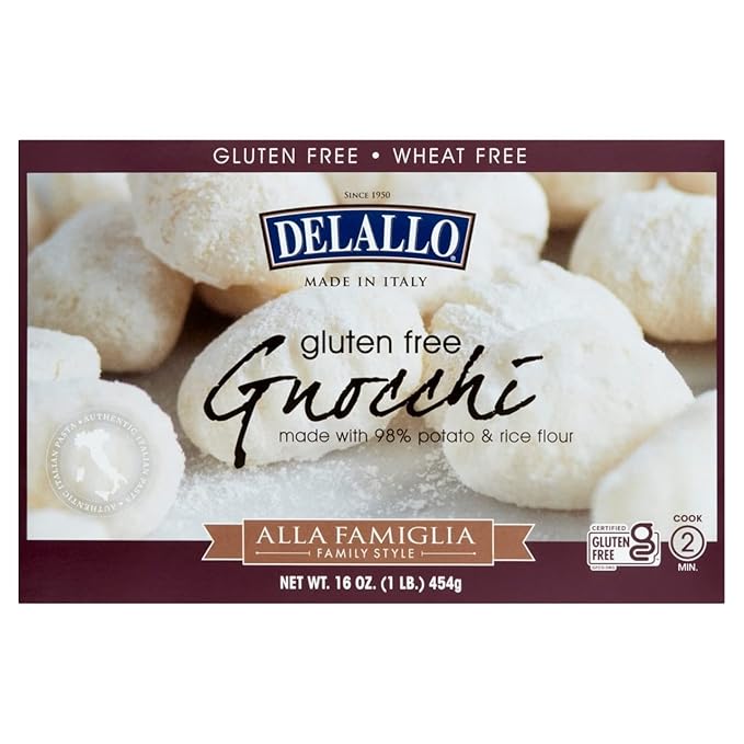 DeLallo Gluten-Free Potato &amp Rice Gnocchi 16oz Box 6-Pack