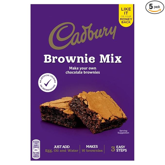 Cadbury Chocolate Brownie Cake Mix 350g x 5 Boxes