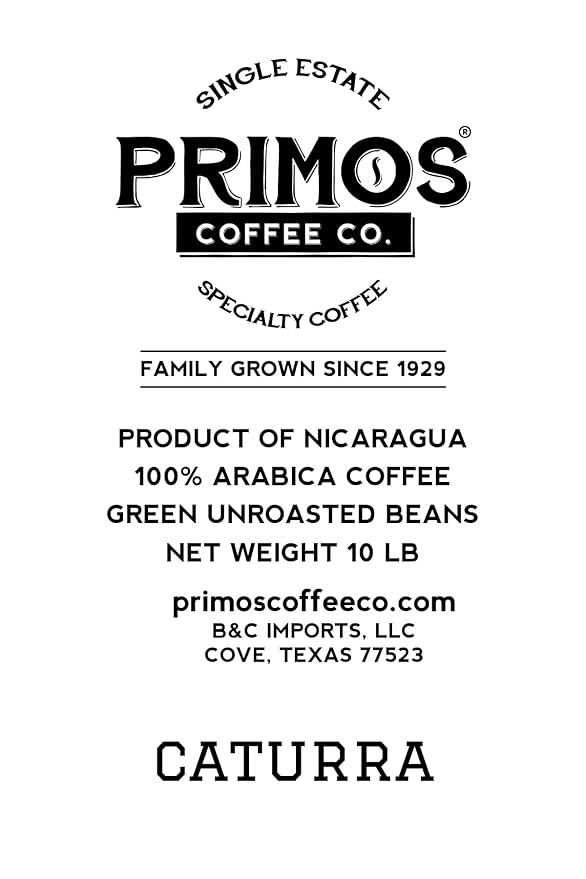 10 Lb Single Origin Unroasted Green Coffee Beans Specialty Grade From Single Nicaraguan Estate Direct Trade (Caturra Varietal)