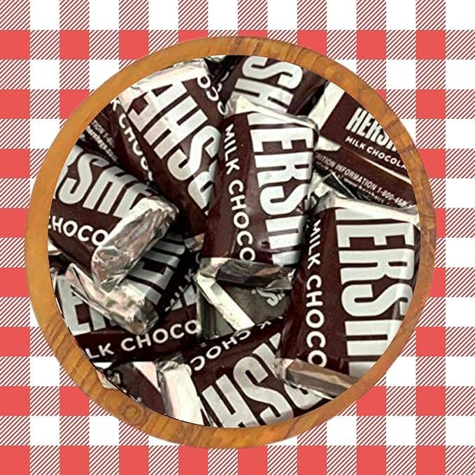 Candykrave Hersheyes Milk Chocolate Candy 2lb Bag - Bulk Individually wrapped Chocolate Bars candy Bulk chocolates Candy for Easter Snacking Pinata Celebrations Gifting &amp More!