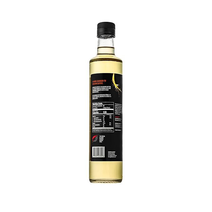 Keto Macadamia Nut Oil Ketogenic Oil For Cooking From Real Macadamia Nuts Keto Friendly Nut Oils Australian Cooking Oil 16.9 Ounce Glass Bottle