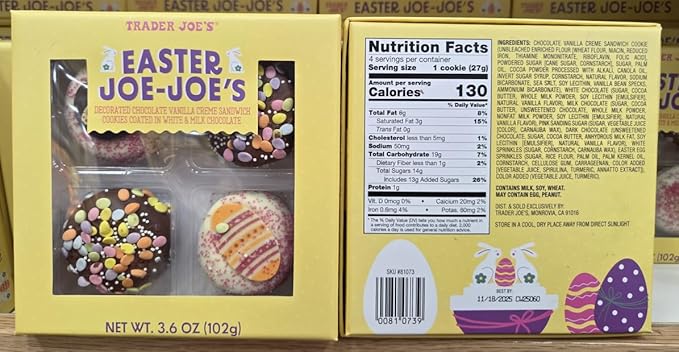 Trader Joe Easter Joe-Joe’s 3.6oz 102g (Two Boxes)
